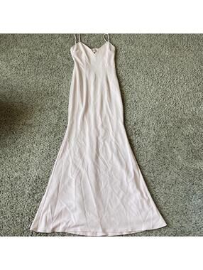 katie may dress Bambi Revolve pink blush size 10 ball gown spaghetti strap